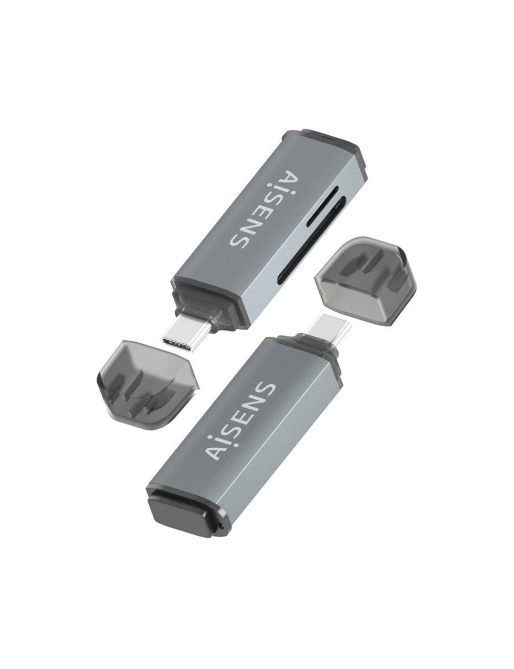 Lector de Tarjetas Externo Aisens ASCR-2C10-GR/ USB 3.1