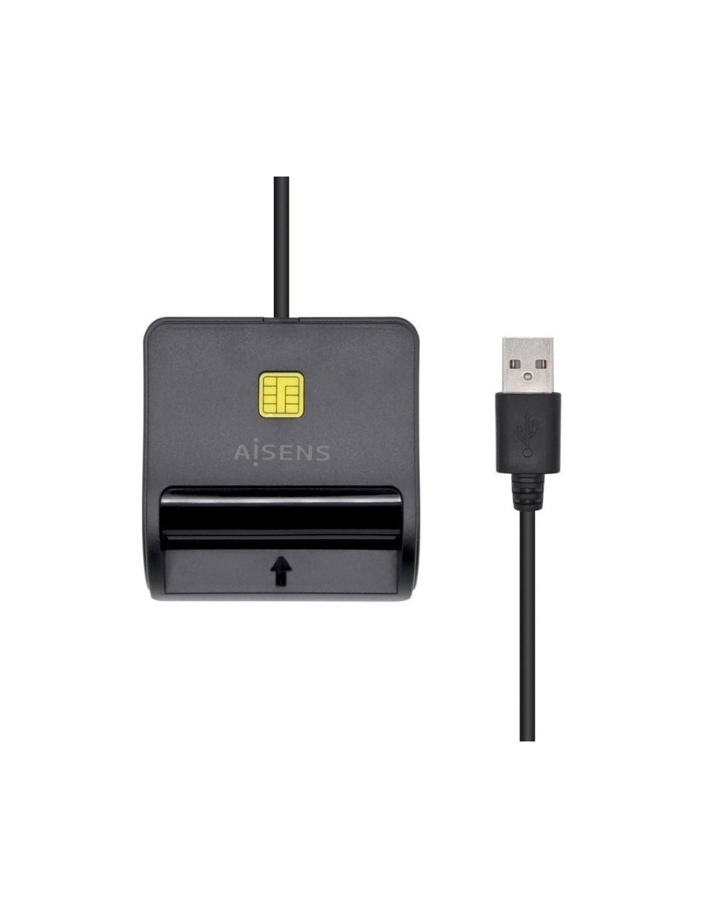 Lector de DNI Aisens ASCR-SN01-BK/ USB 2.0/ Negro