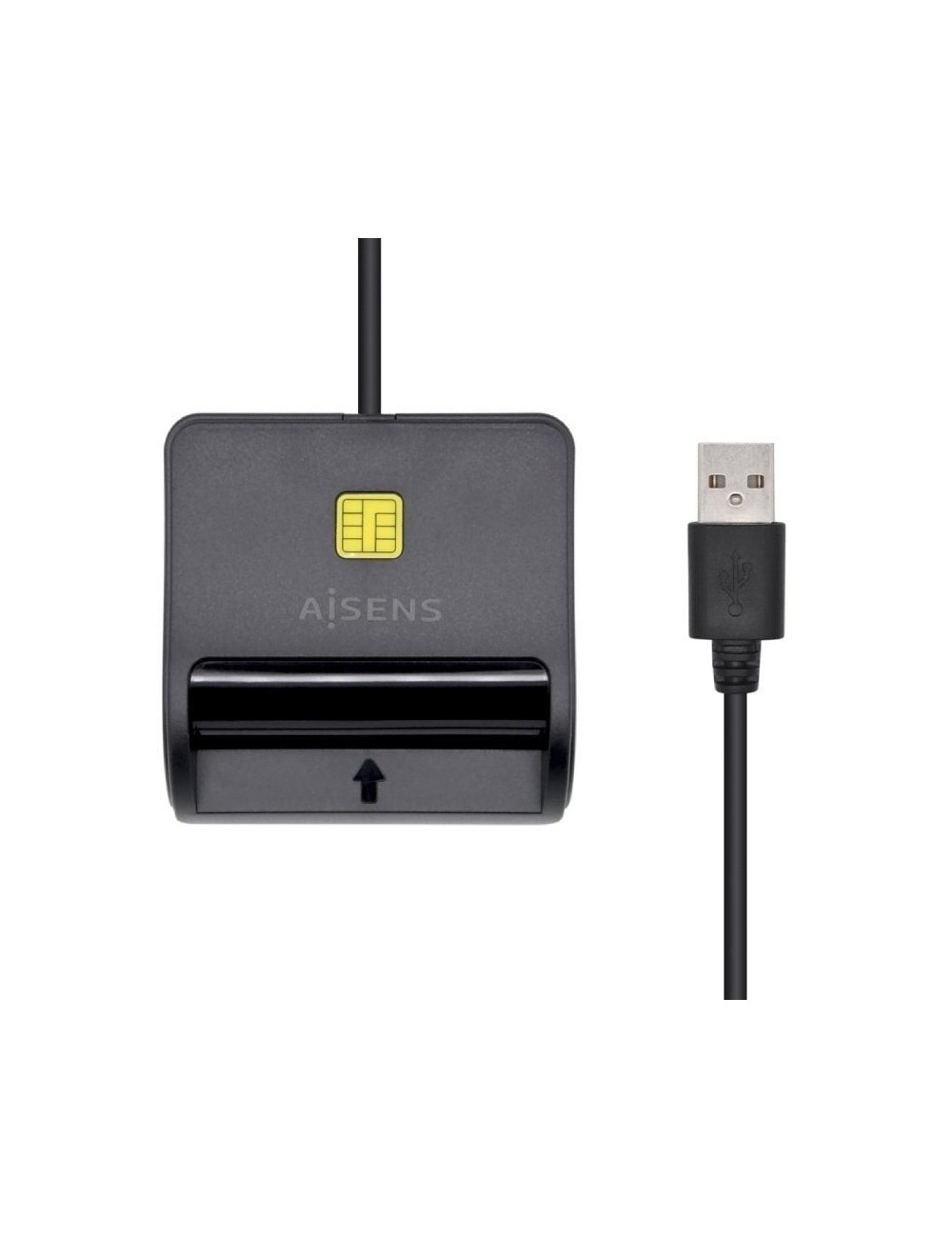 Lector de DNI y Tarjetas Aisens ASCR-SN02SD-BK/ USB 2.0/ Negro