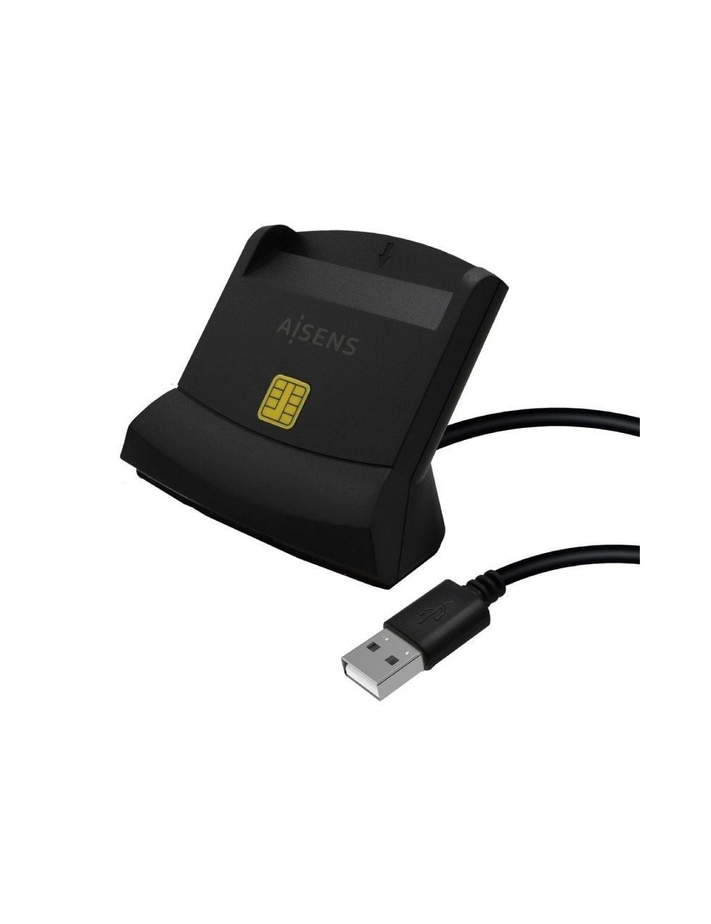 Lector de DNI y Tarjetas Aisens ASCR-SN05-BK/ USB 2.0/ Negro