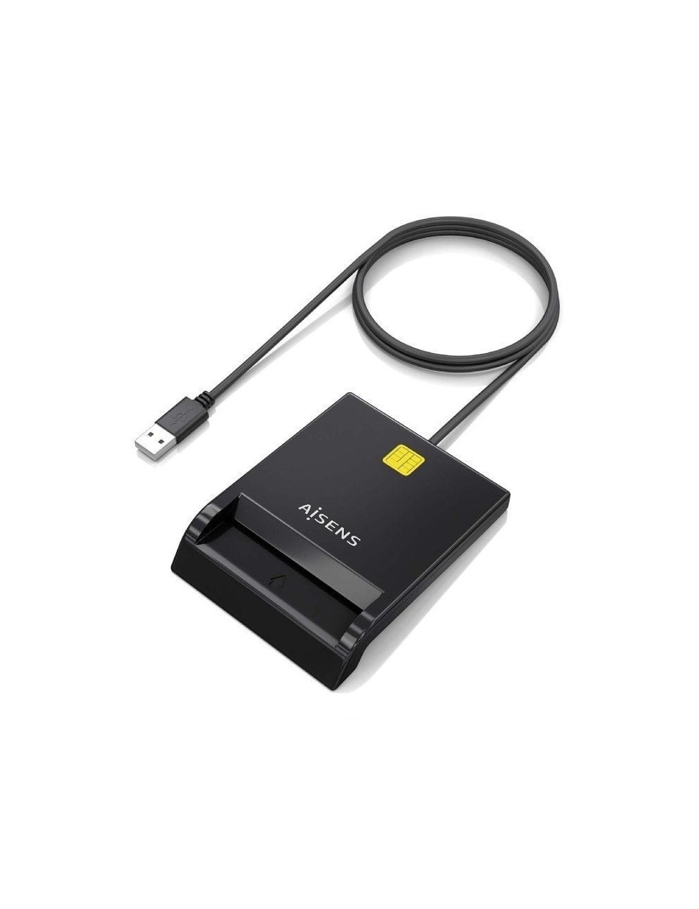 Lector de DNI y Tarjetas Aisens ASCR-SN06-BK/ USB 2.0/ Negro