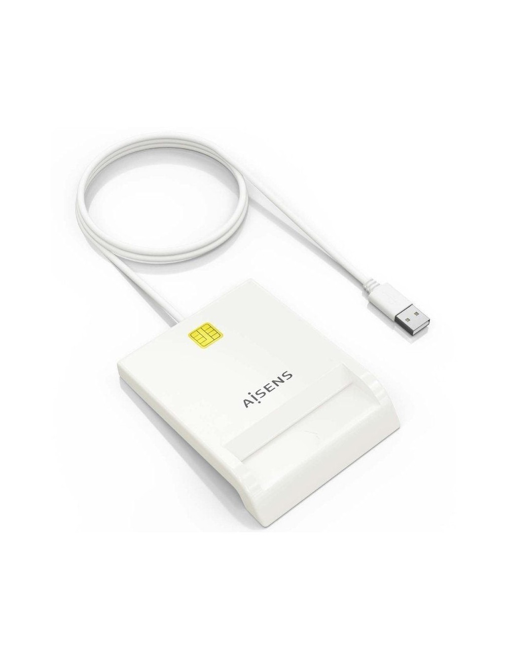 Lector de DNI y Tarjetas Aisens ASCR-SN07-W/ USB 2.0/ Blanco