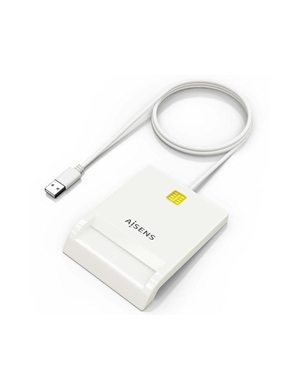 Lector de DNI y Tarjetas Aisens ASCR-SN07-W/ USB 2.0/ Blanco