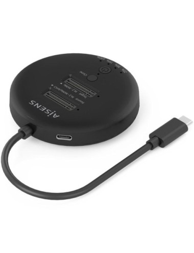 Dock USB 3.2 Gen2 Tipo-C para SSD M.2 NVMe Aisens ASDS-2M2N05-BK/ Gris