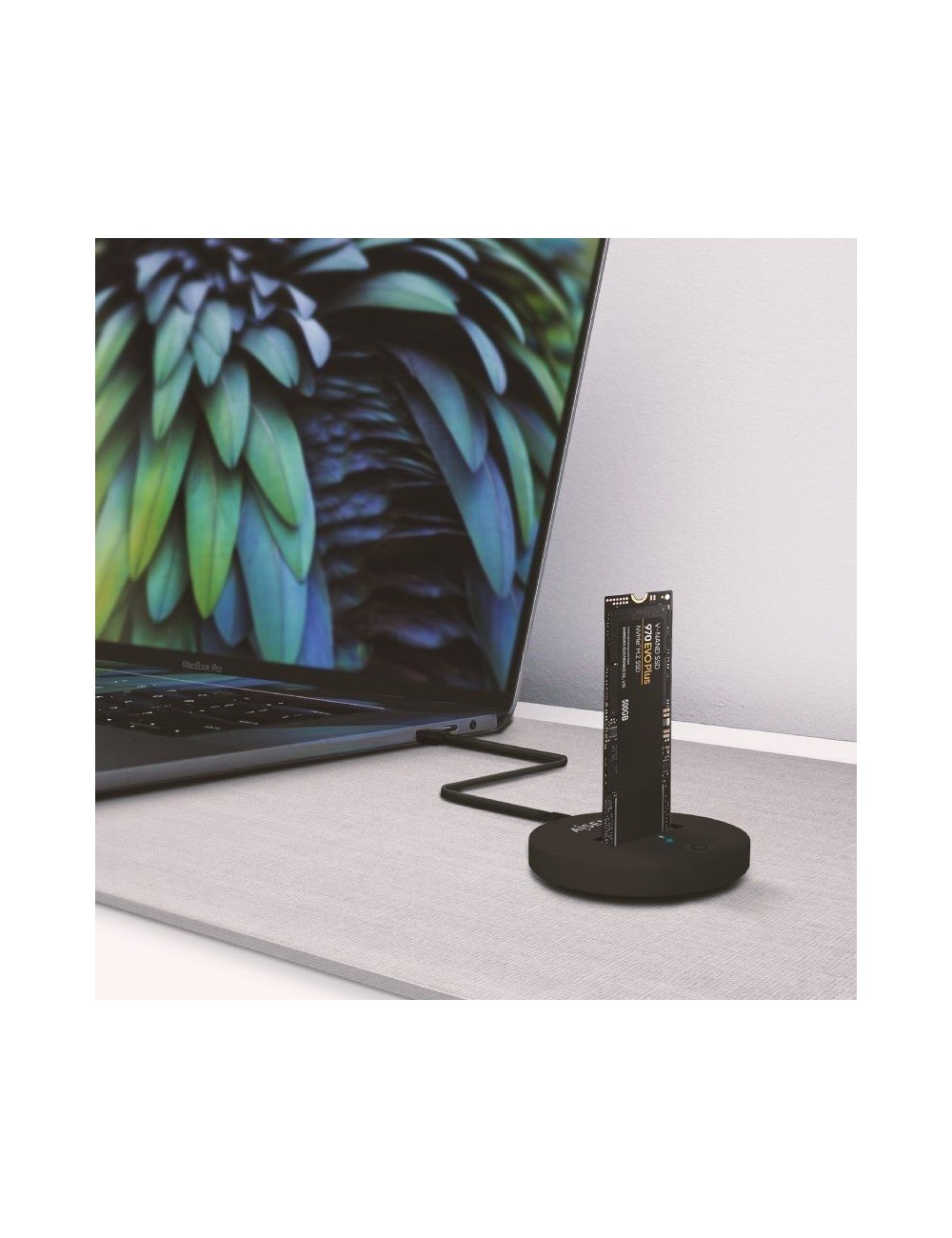 Dock USB Tipo-C para SSD M2 SATA/NVMe Aisens ASUC-M2D013-BK/ Negro