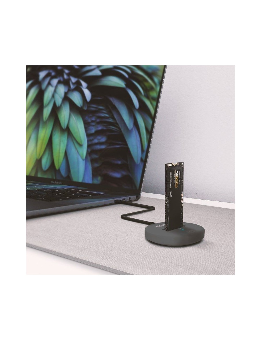 Dock USB Tipo-C para SSD M2 SATA/NVMe Aisens ASUC-M2D014-GR/ Gris