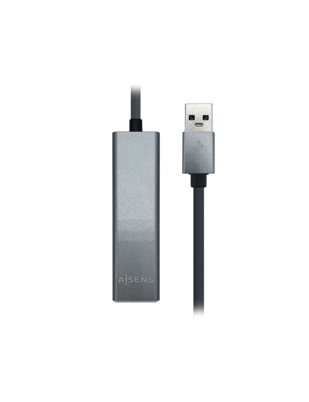 Hub USB 3.0 Aisens A106-0401/ 3xUSB/ 1xRJ45/ Gris