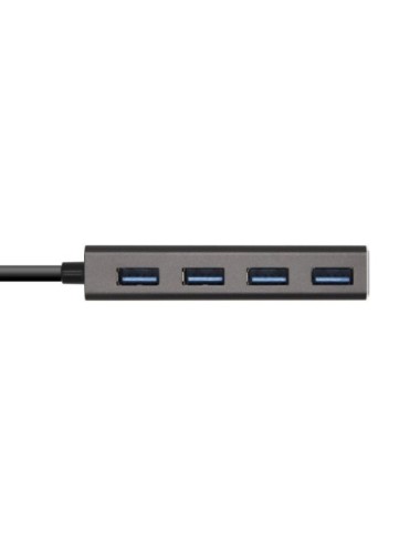Hub USB Tipo-C Aisens A109-0403/ 4xUSB/ Gris