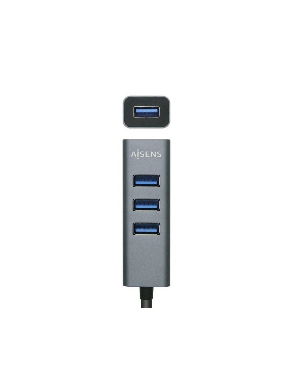 Hub USB Tipo-C Aisens A109-0508/ 4xUSB/ Gris