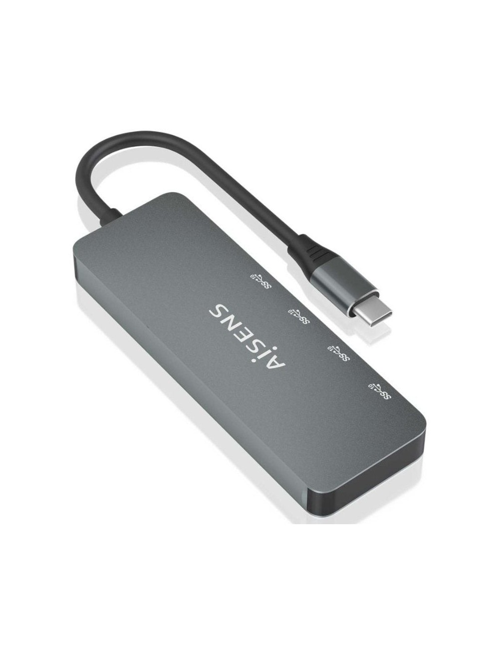 Hub USB Tipo-C Aisens A109-0695/ 4xUSB Tipo-C/ Gris