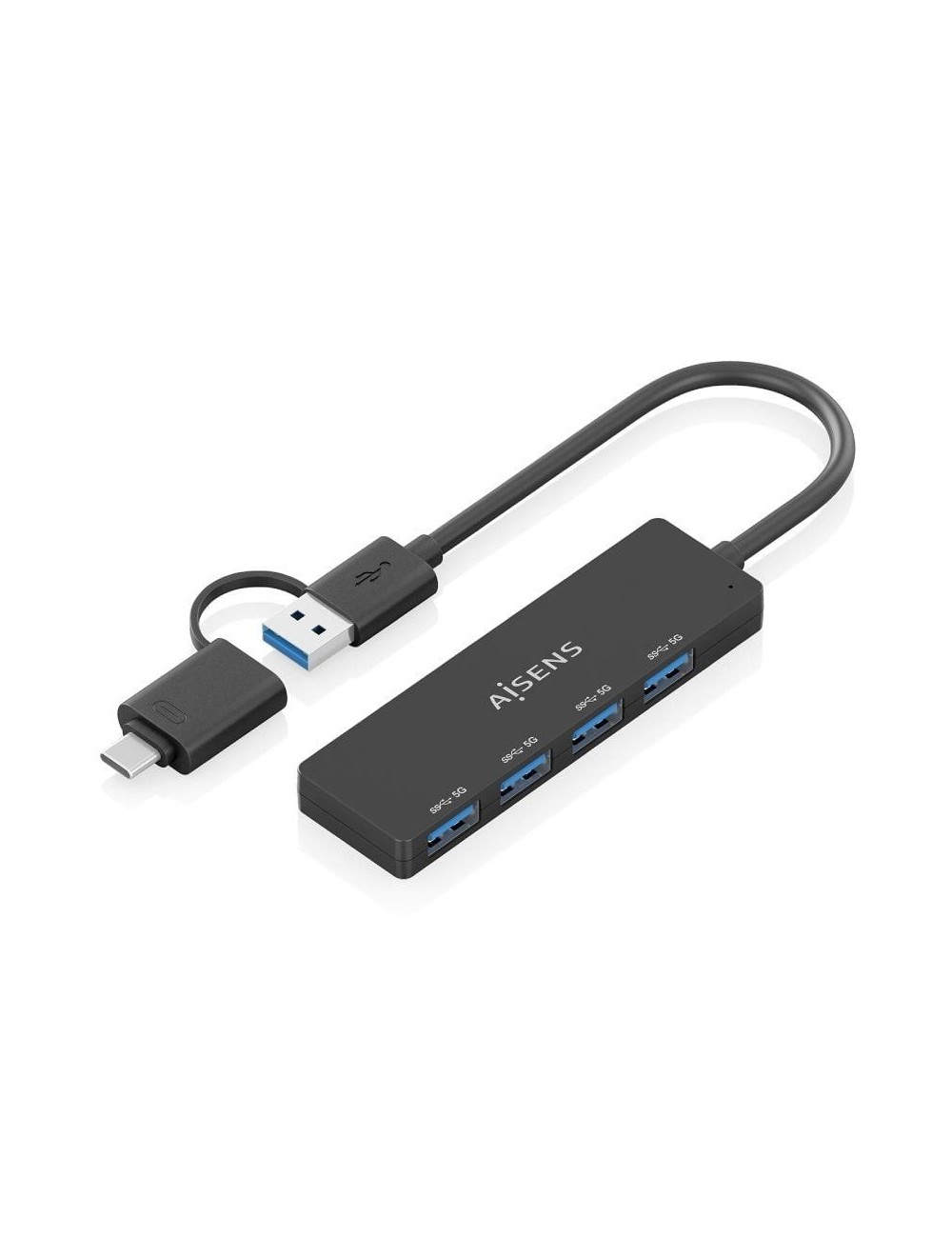 Hub USB Tipo-C + USB 3.1 Aisens A109-0987/ 4xUSB