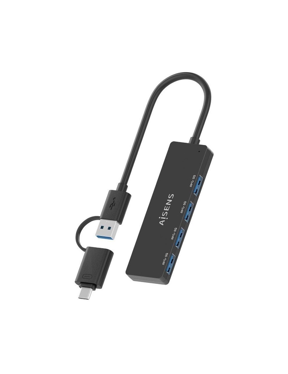 Hub USB Tipo-C + USB 3.1 Aisens A109-0987/ 4xUSB