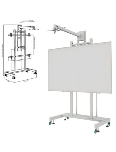 Soporte para Pizarra Interactiva Approx appIBSTD/ 80-120'