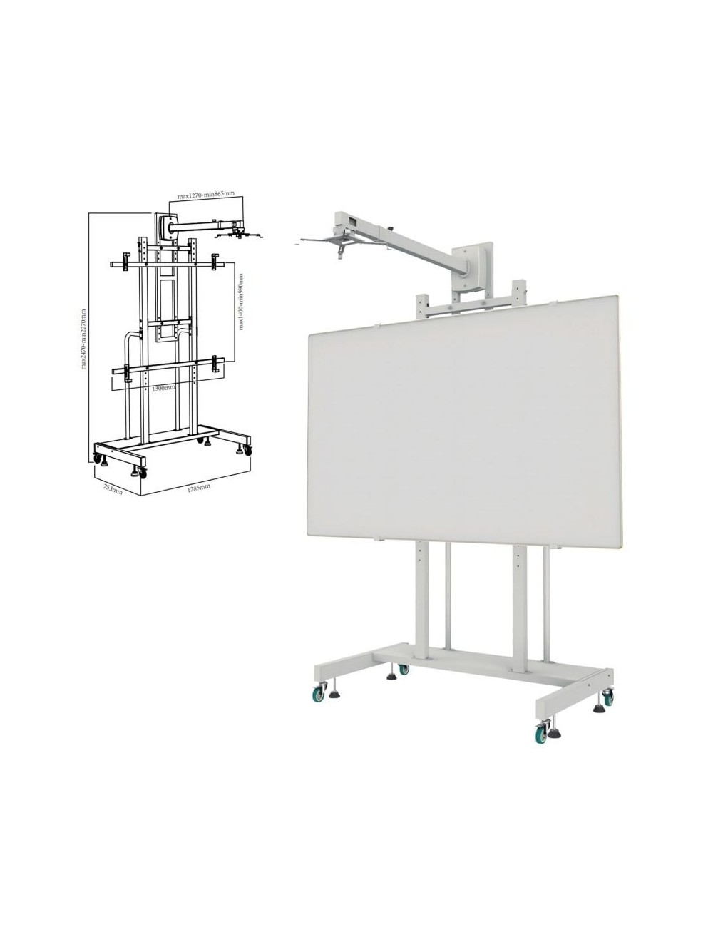 Soporte para Pizarra Interactiva Approx appIBSTD/ 80-120'