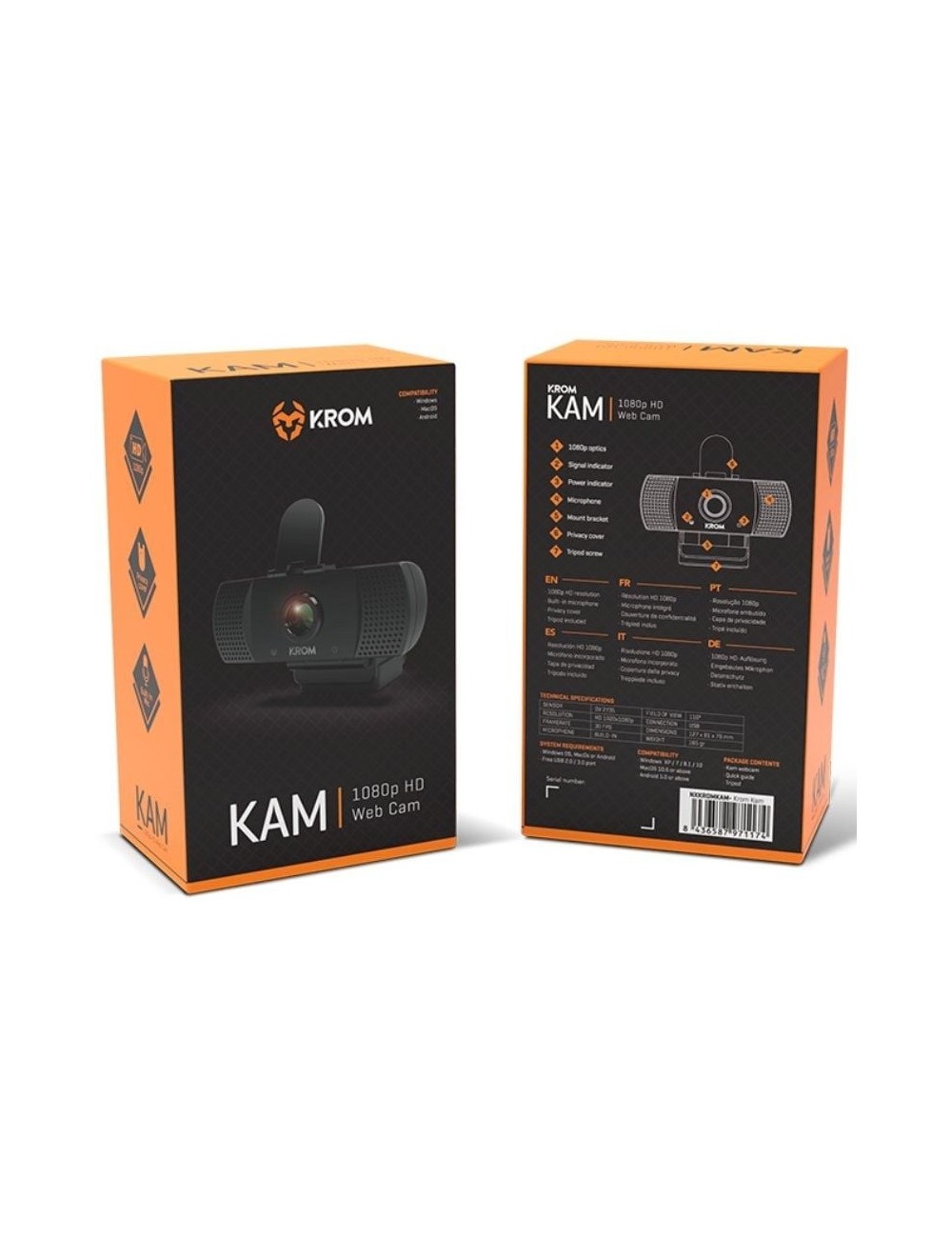 Webcam Krom Kam/ 1920 x 1080 Full HD