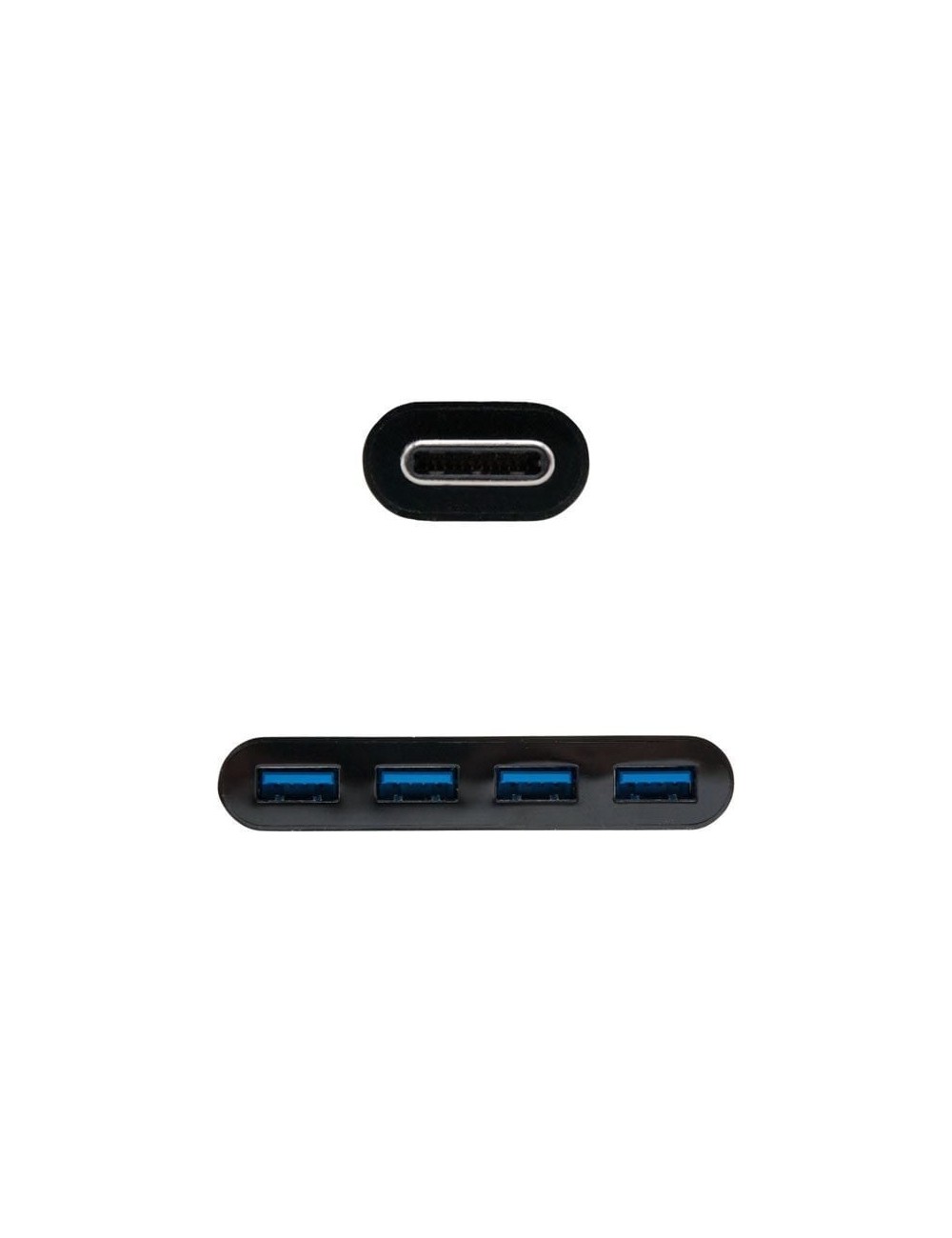 Hub USB Tipo-C Nanocable 10.16.4401-BK / 4xUSB