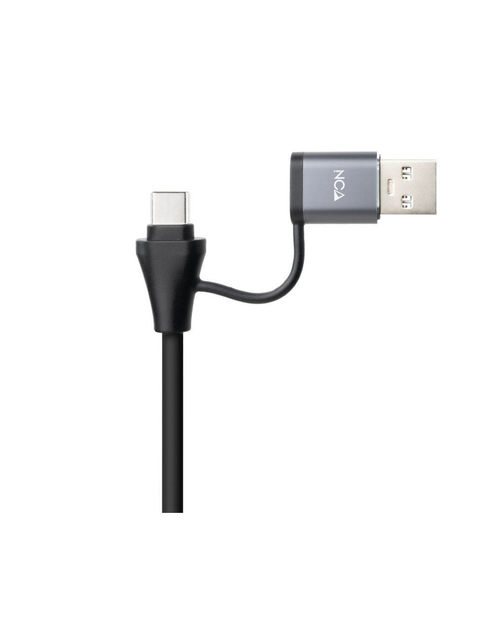 Hub USB + USB Tipo-C 3.0 Nanocable 10.03.0412/ 3xUSB/ 1xRJ45/ Gris