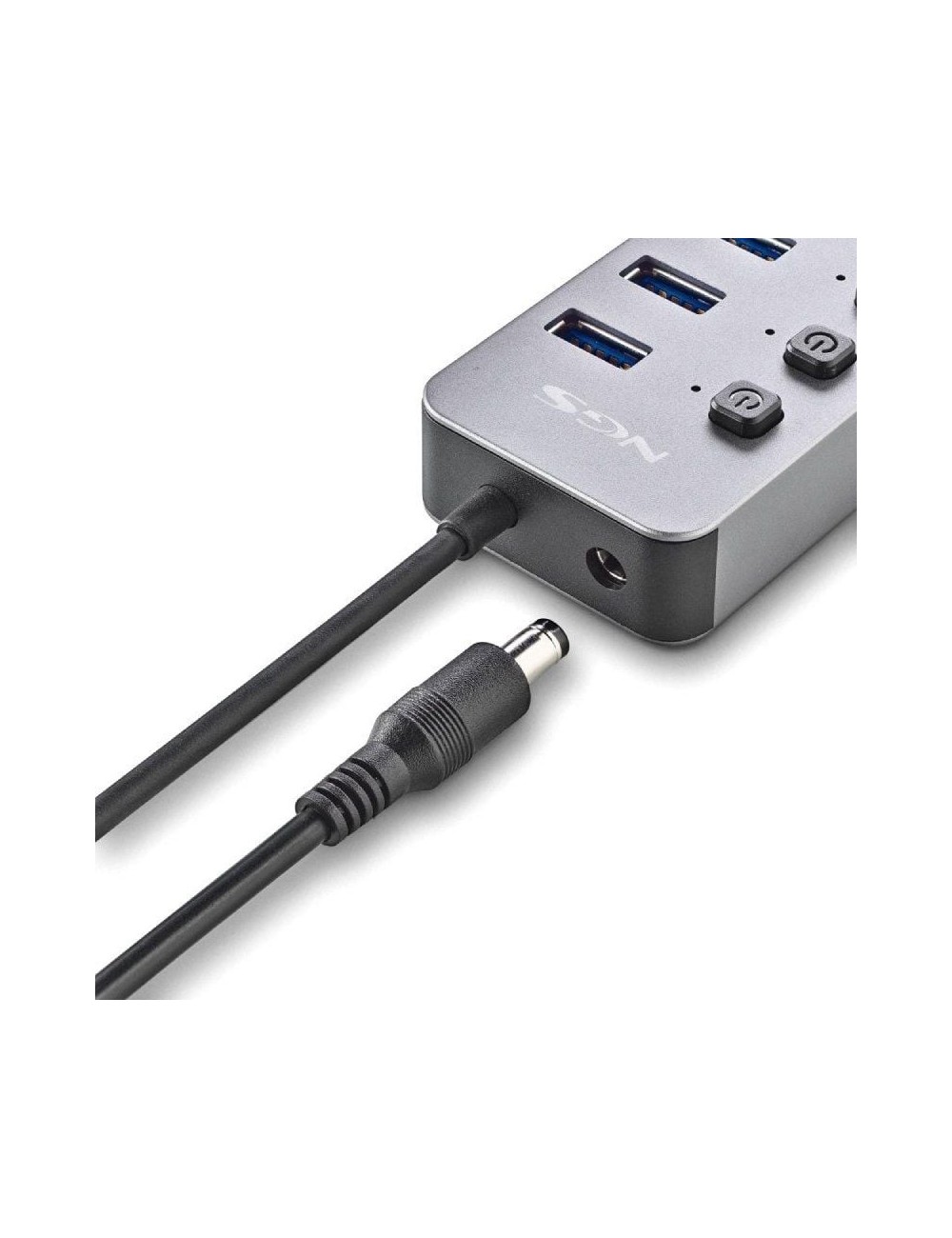 Hub USB NGS IHUB10/ 10xUSB 3.0/ Gris