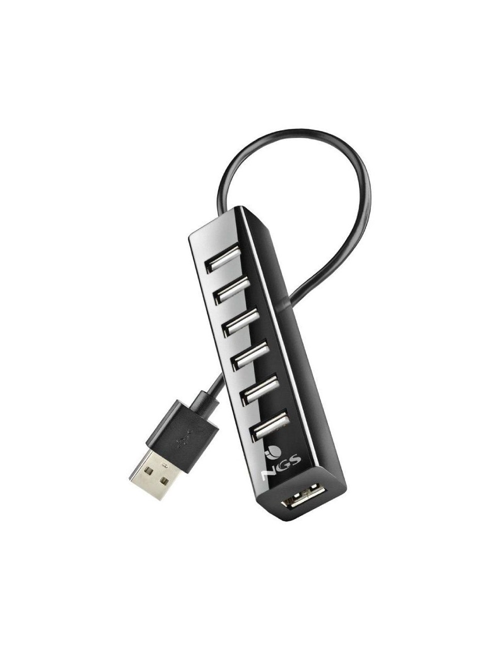 Hub USB 2.0 con Alimentación Externa NGS IHUB7 Tiny/ 7xUSB