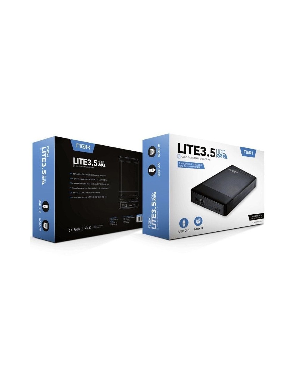 Caja Externa para Disco Duro de 3.5' Nox Lite 3.5''/ USB 3.0