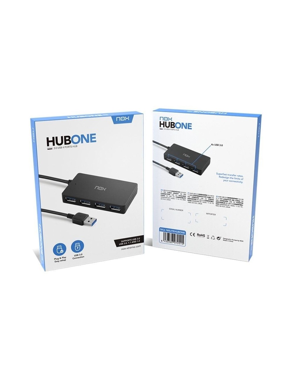 Hub USB 3.0 Nox One/ 4xUSB