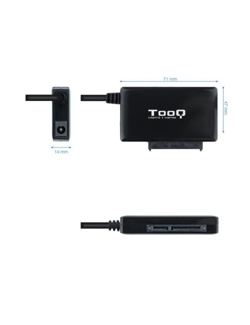 Adaptador para Discos Duros 2.5'/3.5' TooQ TQHDA-02C/ USB Tipo-C Macho - SATA