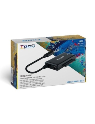 Adaptador para Discos Duros 2.5'/3.5' TooQ TQHDA-02C/ USB Tipo-C Macho - SATA