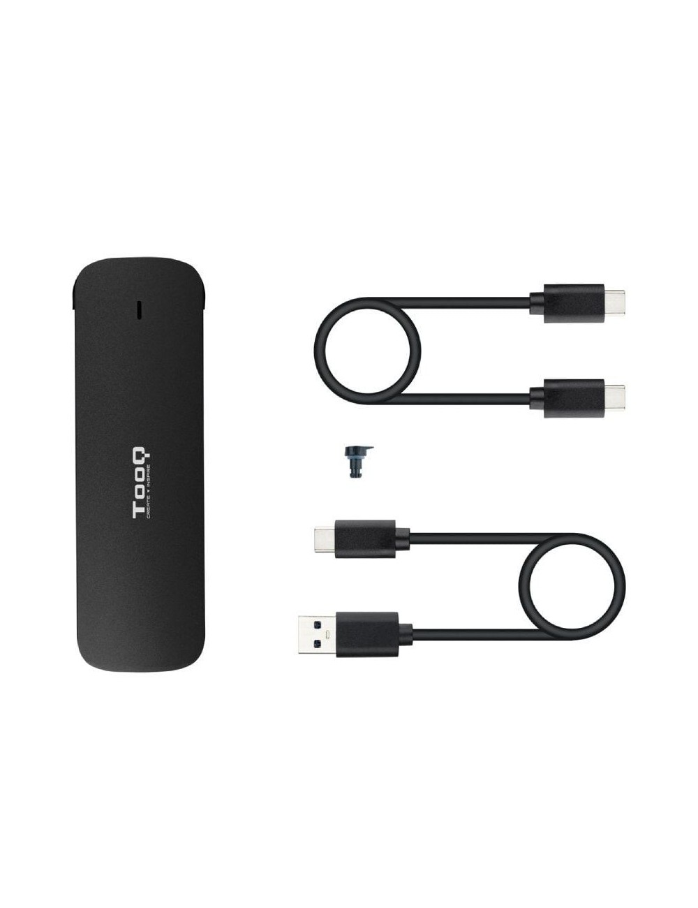 Caja Externa para Disco SSD M.2 NVMe TooQ TQE-2201B/ USB 3.1 Gen2/ Sin tornillos