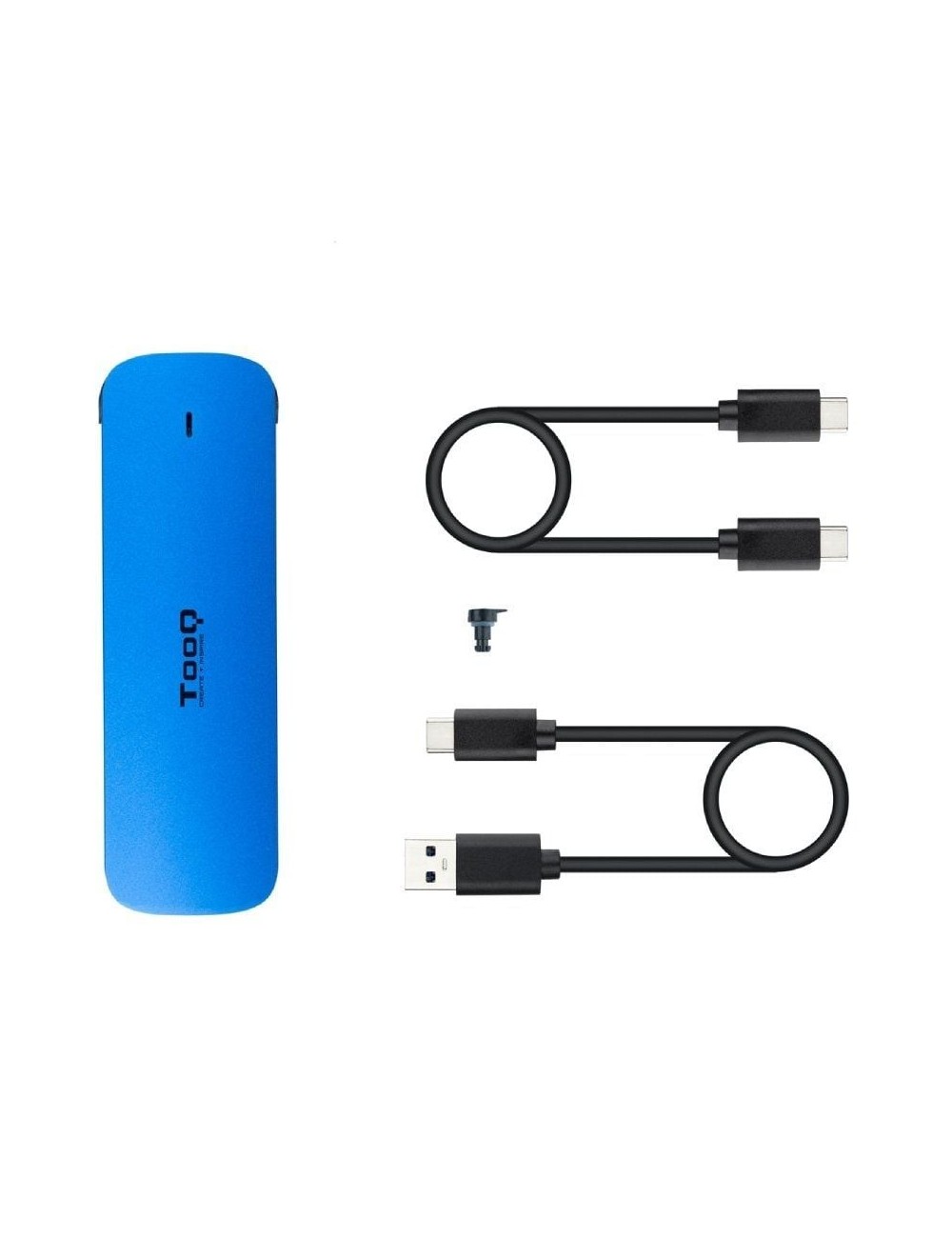 Caja Externa para Disco SSD M.2 NVMe TooQ TQE-2201BL/ USB 3.1 Gen1/ Sin tornillos