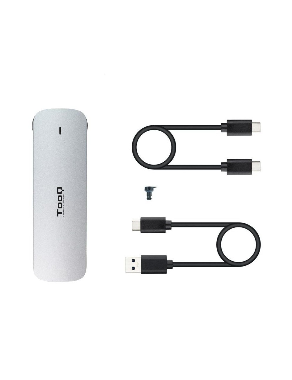 Caja Externa para Disco SSD M.2 TooQ TQE-2202S/ USB 3.1 Gen1/ Sin tornillos