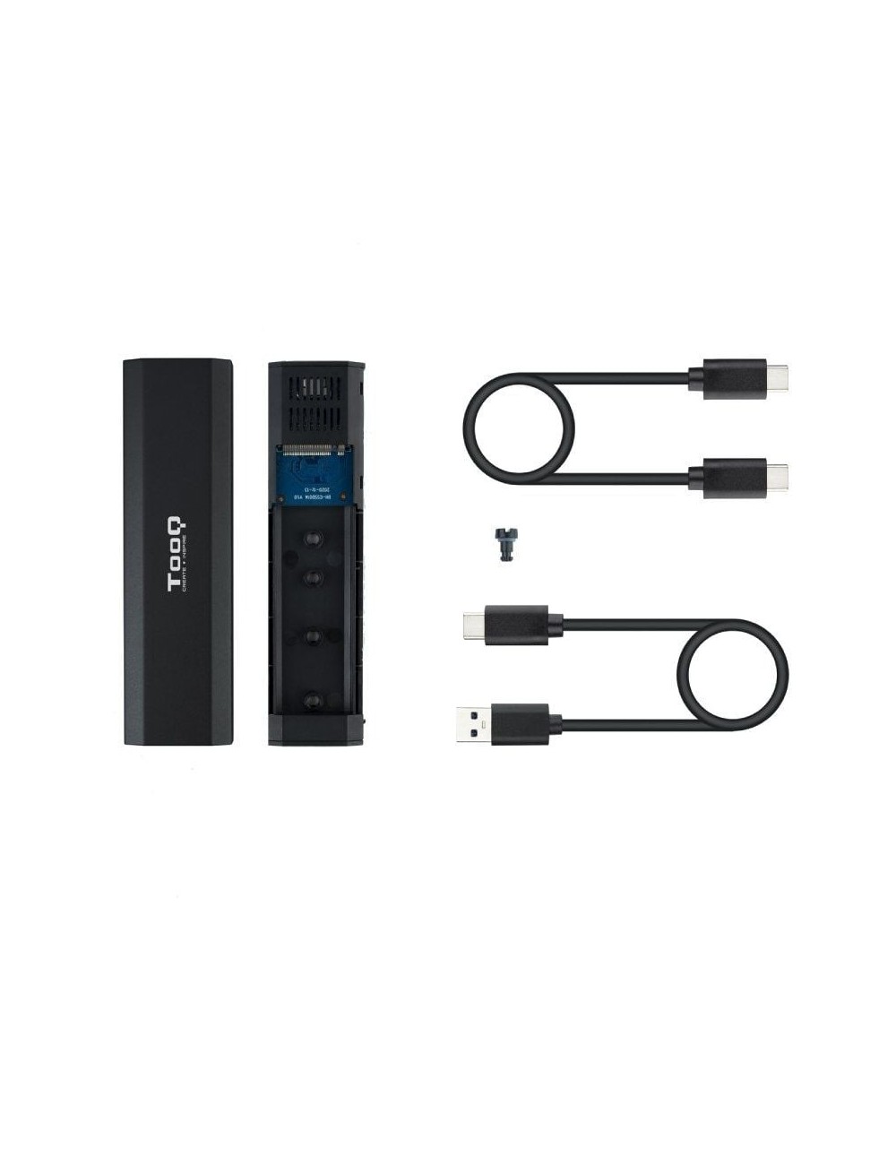 Caja Externa para Disco SSD M.2 NVMe TooQ TQE-2223B/ USB 3.2/ Sin tornillos