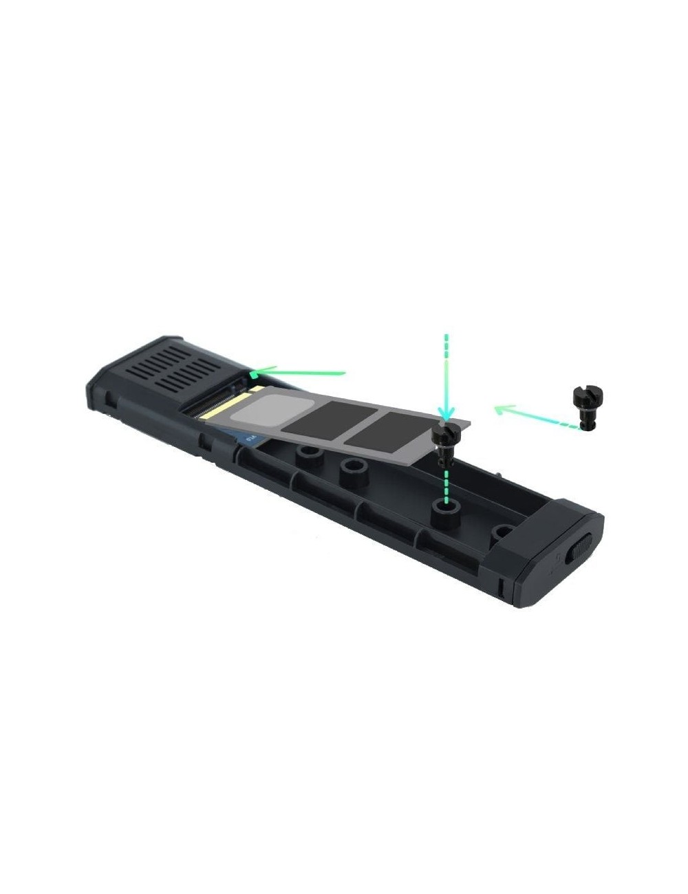 Caja Externa para Disco SSD M.2 NVMe TooQ TQE-2223B/ USB 3.2/ Sin tornillos