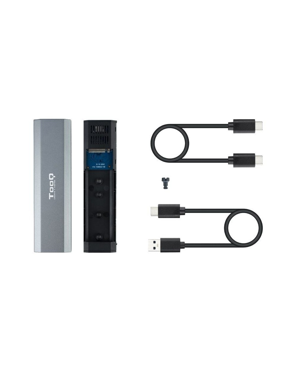 Caja Externa para Disco SSD M.2 NVMe TooQ TQE-2223G/ USB 3.2/ Sin tornillos