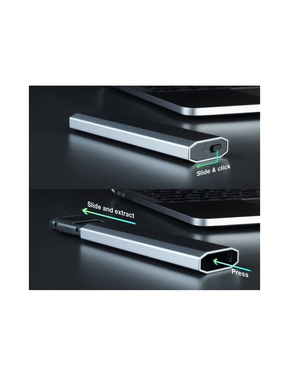 Caja Externa para Disco SSD M.2 NVMe TooQ TQE-2223G/ USB 3.2/ Sin tornillos