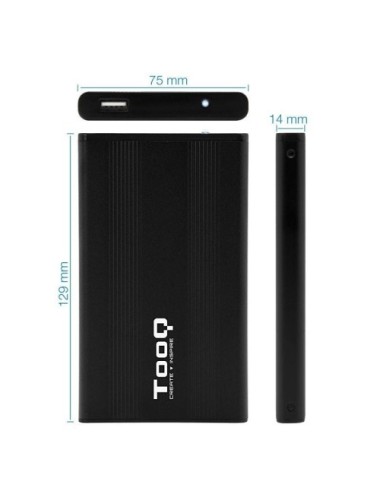 Caja Externa para Disco Duro de 2.5' TooQ TQE-2510B/ USB 2.0