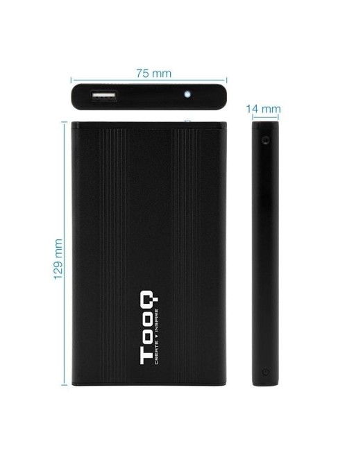 Caja Externa para Disco Duro de 2.5' TooQ TQE-2510B/ USB 2.0