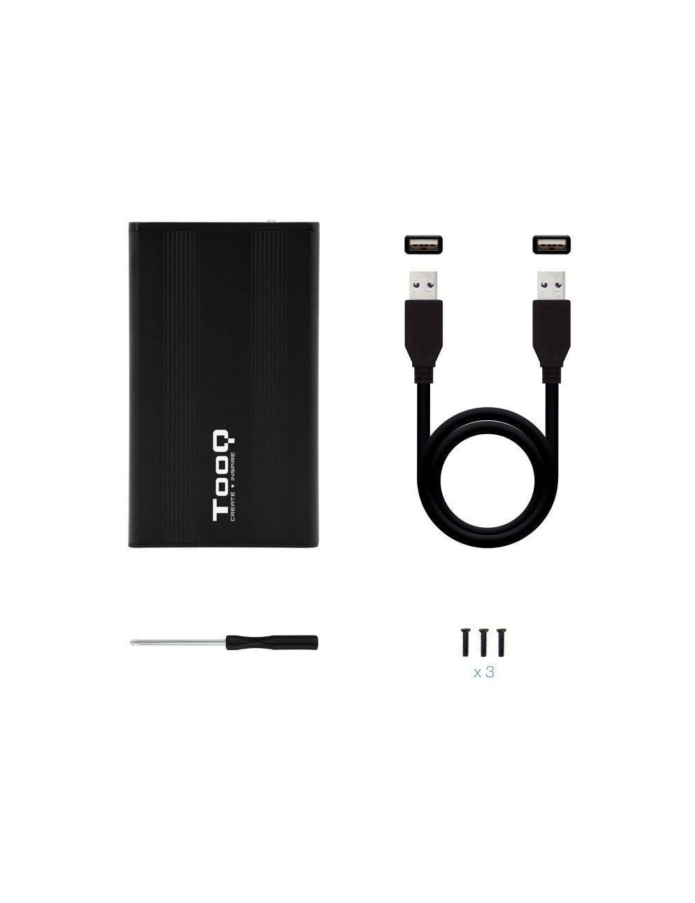 Caja Externa para Disco Duro de 2.5' TooQ TQE-2510B/ USB 2.0
