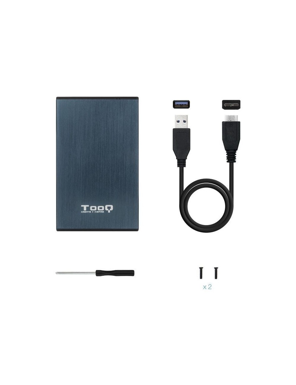 Caja Externa para Disco Duro de 2.5' TooQ TQE-2527PB/ USB 3.1