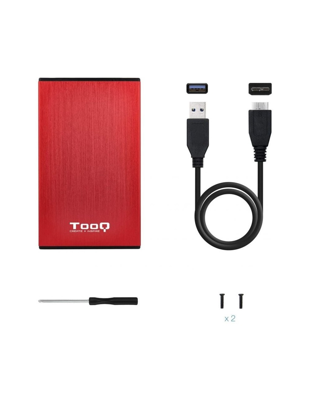 Caja Externa para Disco Duro de 2.5' TooQ TQE-2527R/ USB 3.1