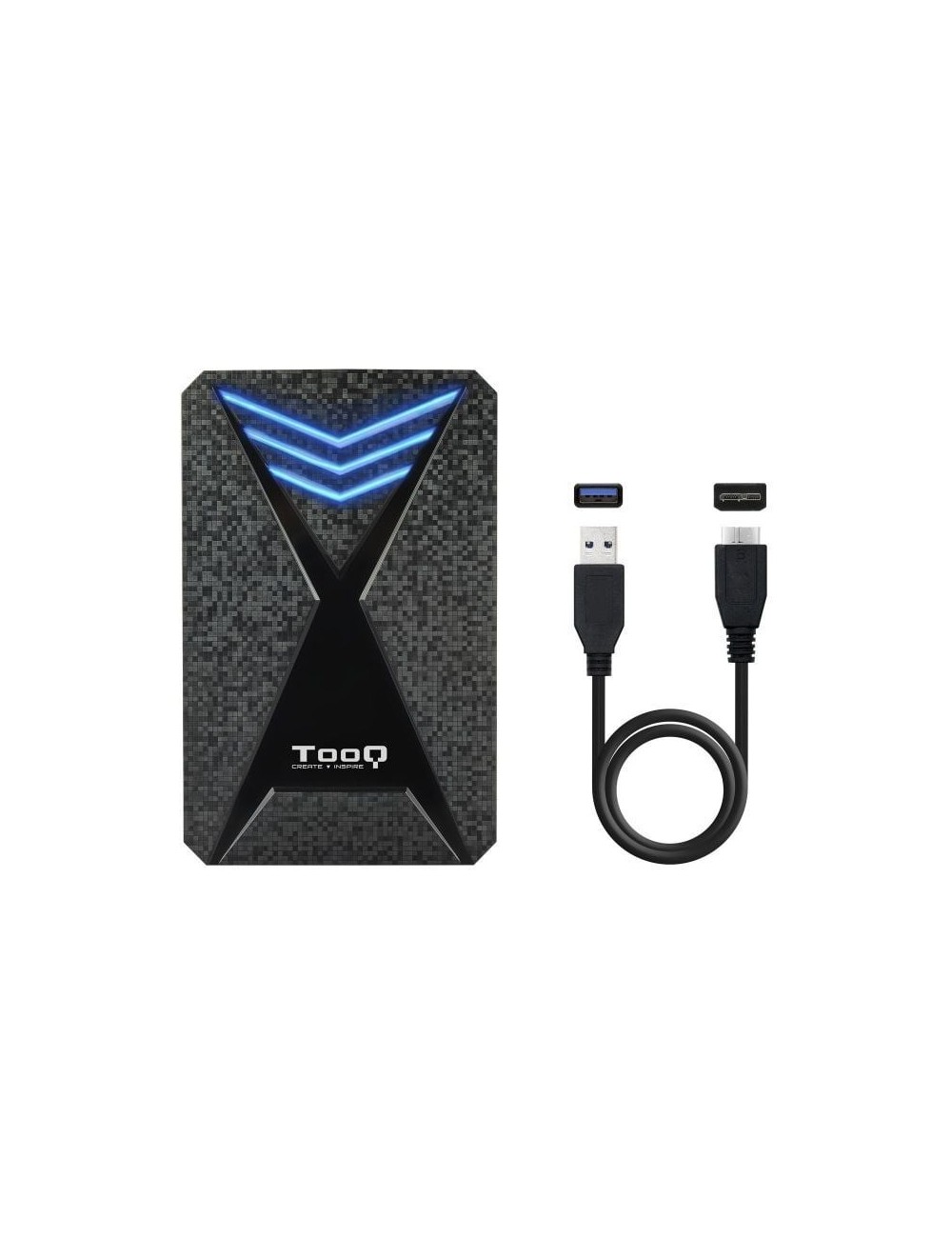 Caja Externa Gaming para Disco Duro de 2.5' TooQ TQE-2550BL/ USB 3.1/ Sin tornillos