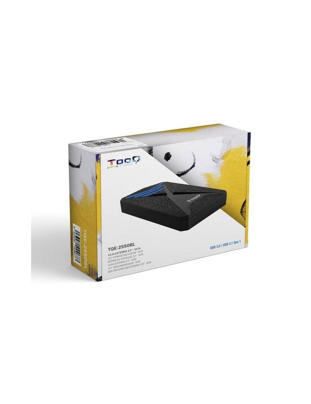 Caja Externa Gaming para Disco Duro de 2.5' TooQ TQE-2550BL/ USB 3.1/ Sin tornillos