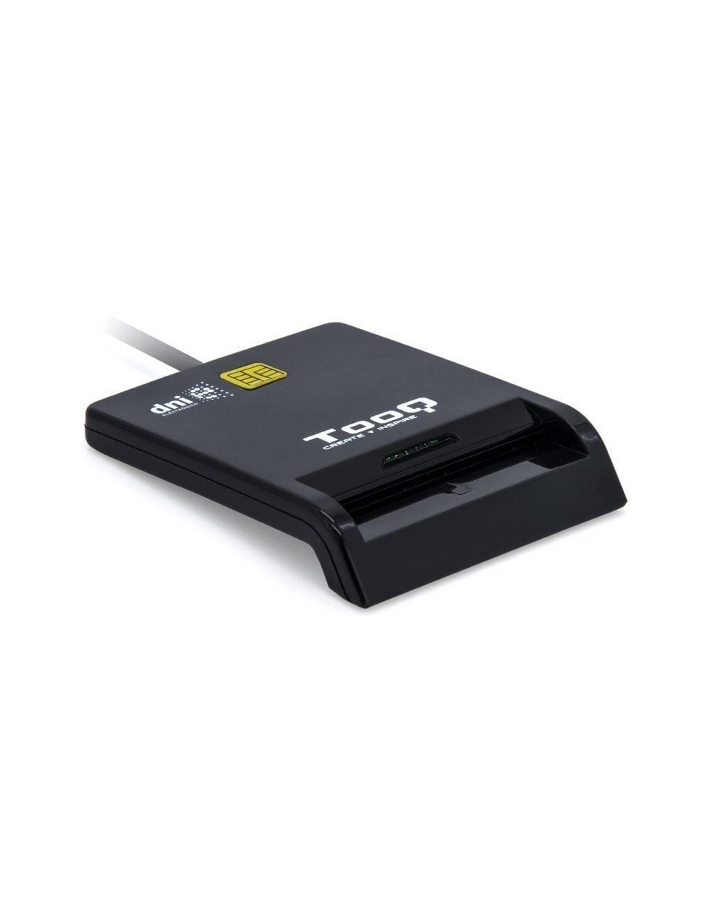 Lector de DNI TooQ TQR-211B/ USB Tipo-C/ Negro