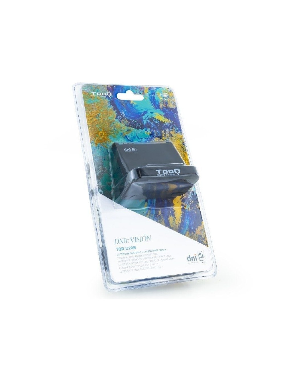 Lector de DNI TooQ TQR-220B/ USB 2.0/ Negro