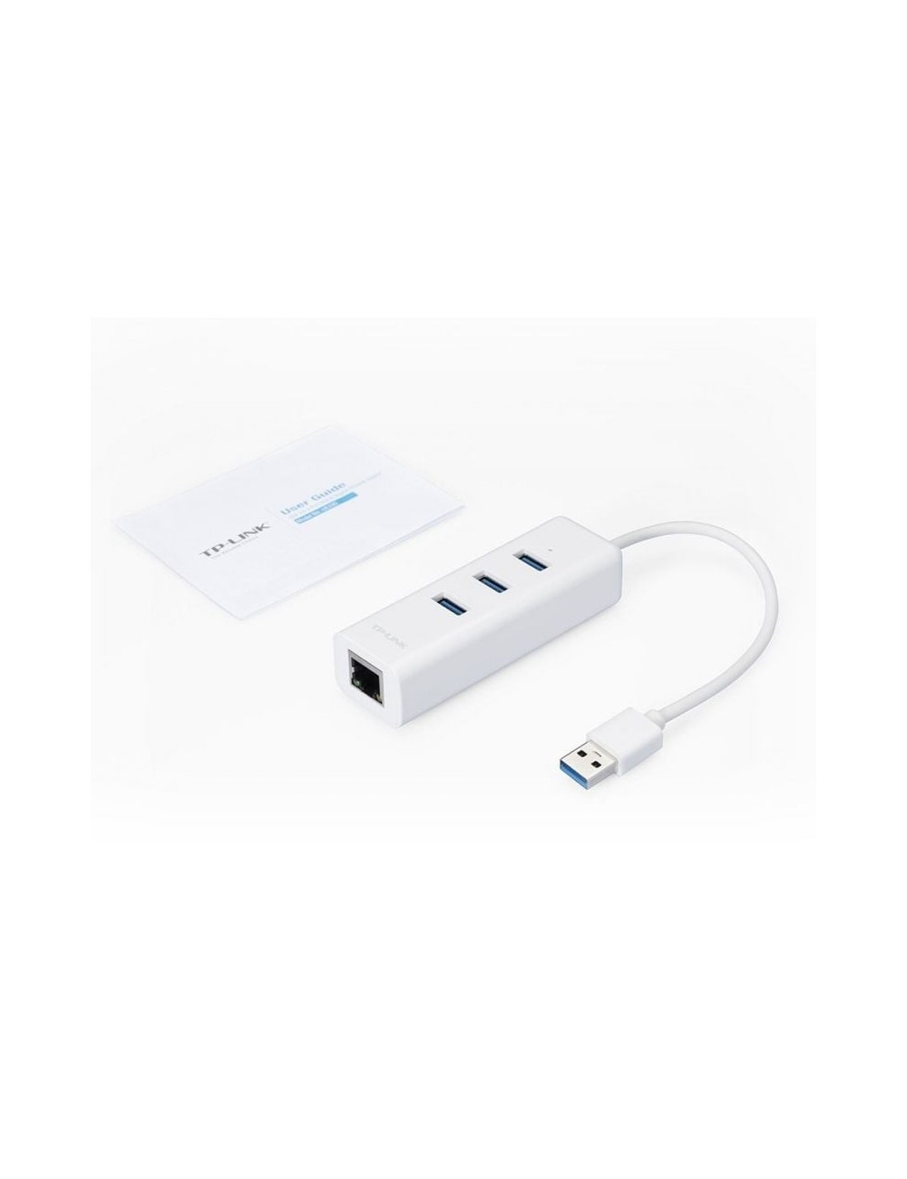 Hub USB 3.0 TP-Link UE330/ 3xUSB/ 1xRJ45/ Blanco