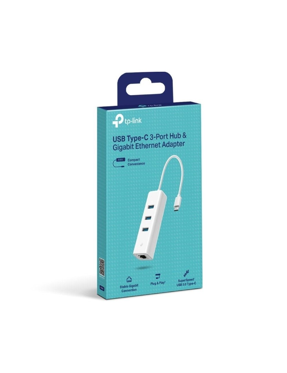 Hub USB Tipo-C 3.0 TP-Link UE330C/ 3xUSB/ 1xRJ45/ Blanco