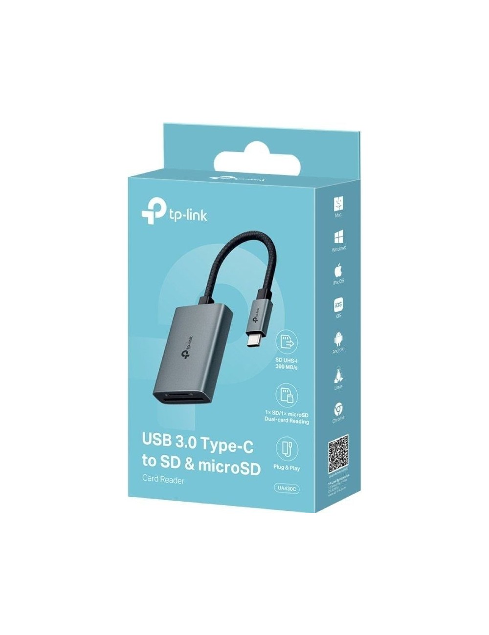 Lector de Tarjetas Externo TP-Link UA430C/ USB Tipo-C