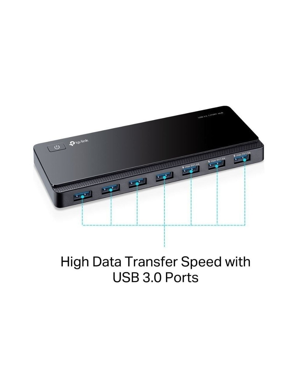 Hub USB 3.0 TP-Link UH700/ 7xUSB/ 1xMicroUSB DC/ Negro