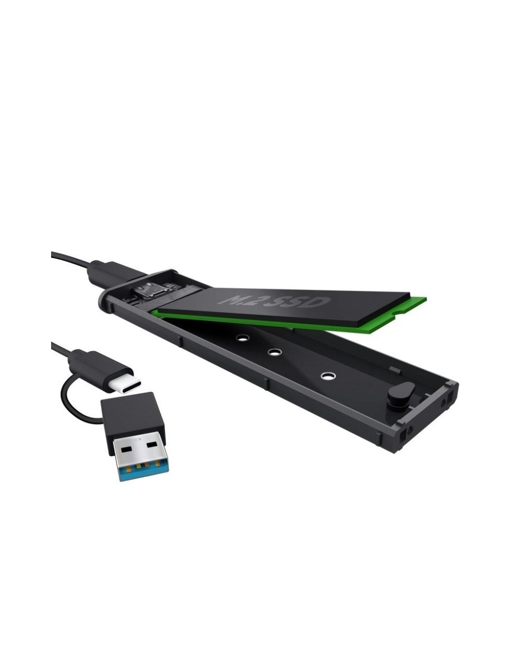 Caja Externa para Disco SSD M.2 Trust 25806/ USB 3.2 Gen2/ Sin tornillos