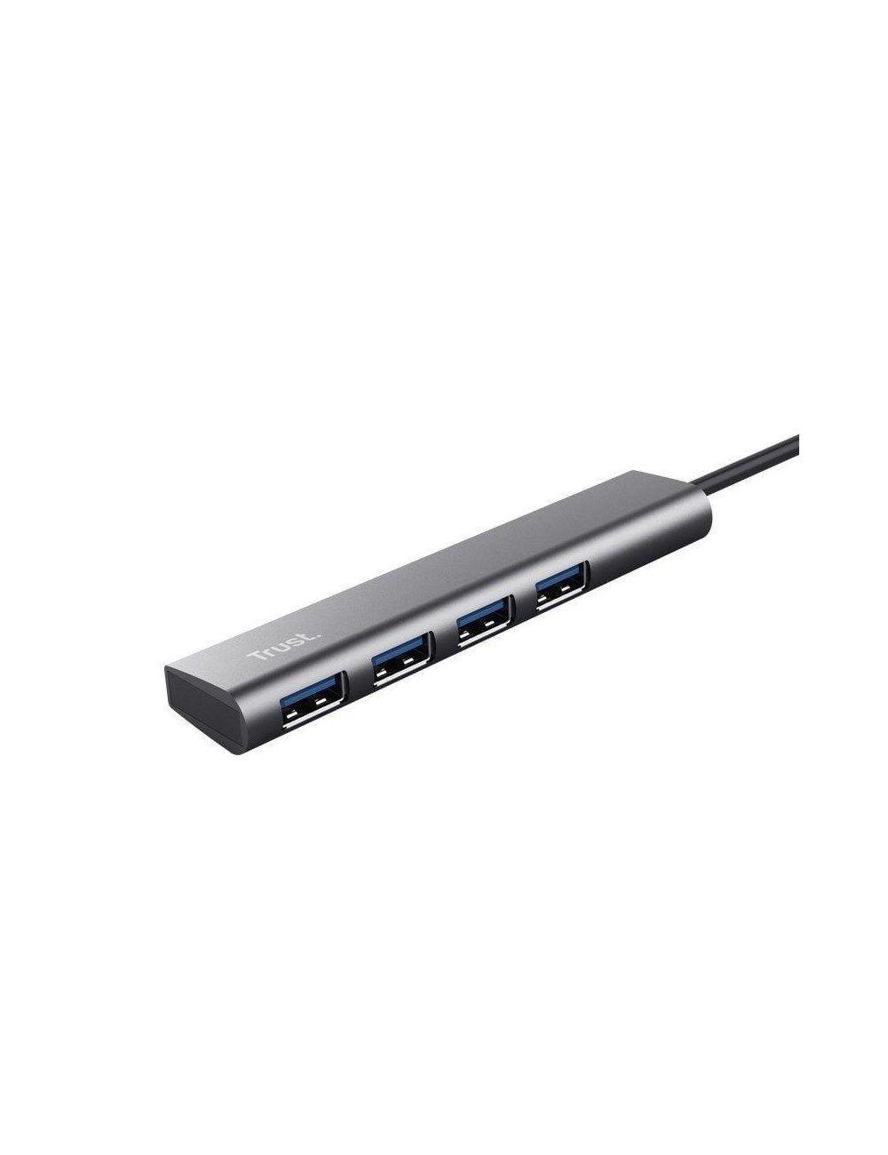 Hub USB Tipo-C Trust Halyx/ 4xUSB/ Gris