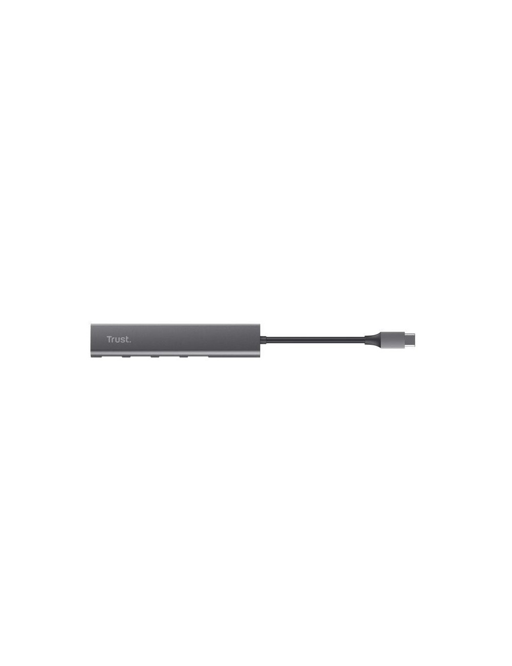 Hub USB Tipo-C Trust Halyx/ 4xUSB/ Gris